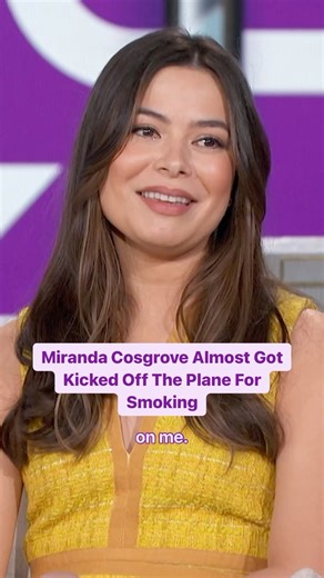 2.4M views · 10K reactions | iAlmost got kicked off the plane  #mirandacosgrove #icarly #flight #plane #smoking | The Talk | Facebook