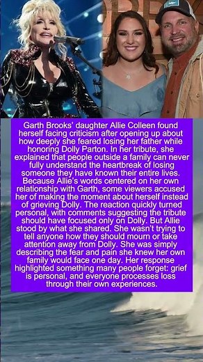 Garth Brooks' Daughter Faces Backlash Over Dolly Parton Tribute Post