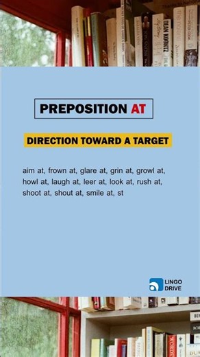 Preposition "At": Direction Toward a Target | #english #education #shorts
