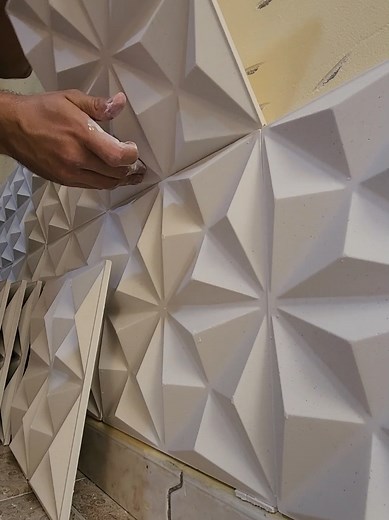 Decoração de Parede com Placas de Gesso 3D - DIY para Quarto