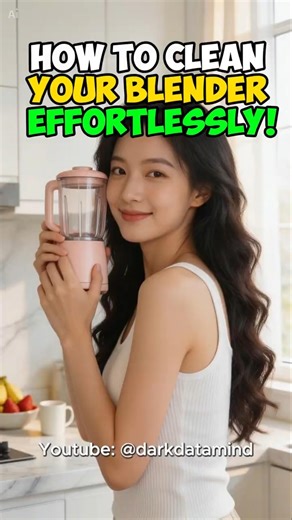 HOW TO Clean Your Blender Effortlessly! ⚡ (No Scrubbing Needed) #BlenderCleaning #kitchenhacks
