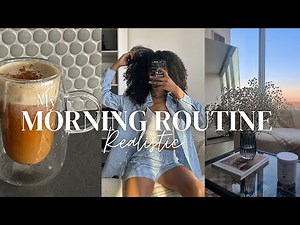REALISTIC MORNING ROUTINE 2022 | WHAT I EAT FOR BREAKFAST, SIMPLE SKIN CARE ROUTINE, WORKOUT
