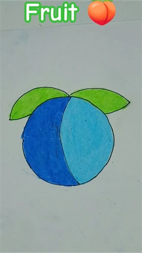 easy drawing fruit 🍑😁🍑#colourpencil #music