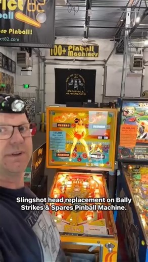 I replace the slingshot kicker head piece (C-1062) on this Bally Strikes & Spares pinball machine at District 82 Pinball Arcade. These break off or are missing frequently on this era of pinball machine. It’s not very hard to replace them but takes a couple steps. I show you how I did it in this video. #Pinballrepair, #pinball | District 82 Pinball Arcade