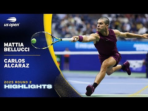 Mattia Bellucci vs. Carlos Alcaraz Highlights | 2025 US Open Round 2