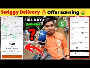 Swiggy Delivery Partner ₹100+/order पूरे दिन में कितना कमाया 🤑 // How much Earn with working Swiggy