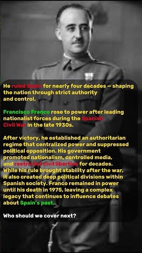 Francisco Franco: Power, Control, and Spain’s Long Dictatorship #FranciscoFranco #SpanishCivilWar
