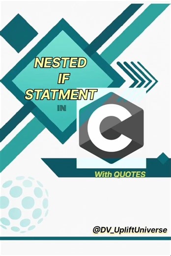 nested if statement|cnotes|quotes|#programmingshorts #trendingshorts #coding #clanguage