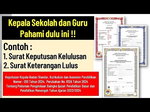Contoh SK Kelulusan dan Surat Keterangan Lulus dari Kepala Sekolah Tahun 2024 ‪@kangedibae‬