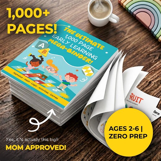 1000  Page Toddler Learning Binder | Preschool, Pre-k, Kindergarten Prep (digital Download) - Etsy