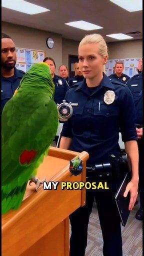 Officer You Have 3 Seconds to Accept My Proposal #proposal #love #fblifestyle #parrots #cops | Fish Cutting Studio