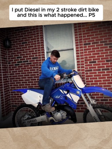 I put Diesel in my 2 stroke dirt bike and this is what happened#fyp #trending #viral #moto