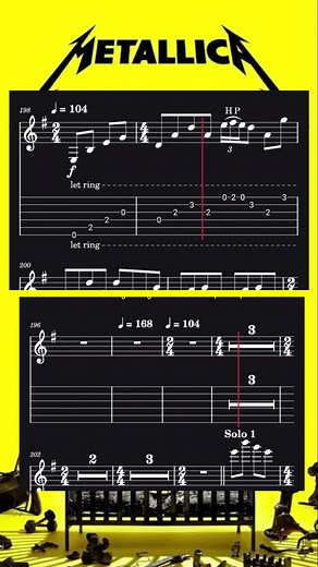 Master of Puppets - Metallica | Guitarra Fácil base e solo com Tablatura na Tela #Metallica #masterofpuppets #Guitarra #GuitarTab #AprenderGuitarra #Tablatura #Rock #Solo1 #GuitarCover #Riff