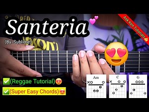 Santeria - Sublime (EASY CHORDS)😍 | Reggae Guitar Tutorial Chords + Lyrics #shopeetagtowin