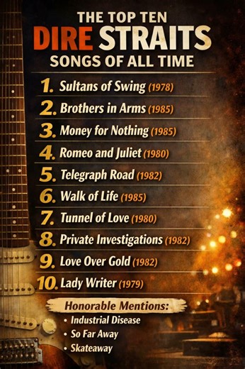 The Top Ten Dire Straits songs of all time