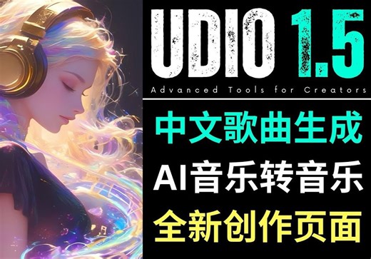 Uido 1.5重磅发布：全新操作界面，支持音乐转音乐，中文歌曲生成，高音质输出