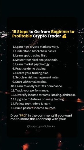 15 Steps to Go from Beginner to Profitable Crypto Trader 💰