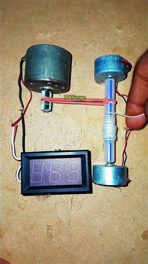 Voltmeter Powered Mini Dynamo Free Energy Generator • DC Motor