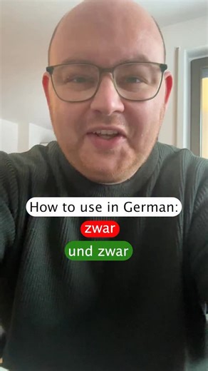 Learn German with Thomas | Deutsch lernen on Instagram: "🇩🇪 How can you use „zwar“ and „und zwar“ in German?"