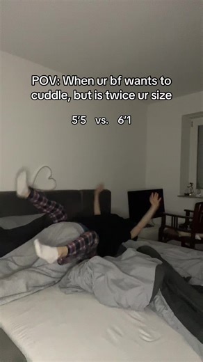 Cuddling Dynamics: Small Girlfriend and Tall Boyfriend