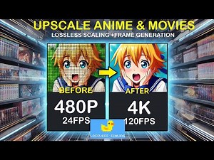 How to UPSCALE ANIME & MOVIES with Lossless Scaling! (Frame Generation Guide)