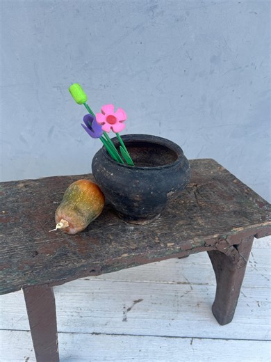 Antique Clay Jug, Rustic Flower Vase, Ukrainian Gift - Etsy