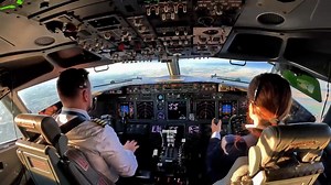 6.9K views · 71 reactions | Beautiful Female Pilot Take Off Her Boeing B737 700 Cockpit View GoPro | FLAYER OF THE DANGER | Facebook