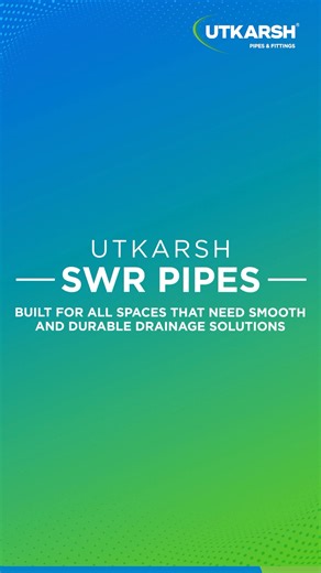Drainage that doesn’t crack under pressure. Utkarsh SWR Pipes are tough, leak-proof, and built to keep things flowing smoothly - day after day, year after year. #utkarshpipes #SWRPipes #utkarshpipesandfittings #utkarshswrpipes | Utkarsh Pipes & Fittings