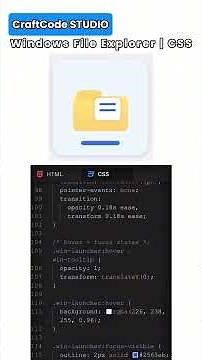 Windows File Explorer | CSS | CraftCode STUDIO #coding #craftcodestudio #learnhtml #css