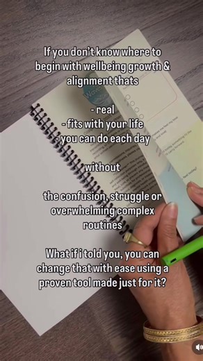 👉If you don’t know where to begin with wellbeing growth and alignment thats real sustainable and simple enough to start now wherever you are — this proven tools makes it an easy real routine that sticks🌀 🤷‍♀️Forget the confusion, struggle or overwhelming complex routines 🌀The flow journal is intentionally designed to make wellbeing a habit that sticks and leaves an impact ✨- rotating/blended pages that combine habit building with flow to keep your journey flexible, engaging and a flow that s