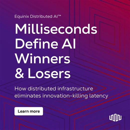Remember when "fast enough" was actually enough? AI changed that game completely. Now every millisecond counts—literally. Think about it: fraud happens in microseconds. Manufacturing defects don't wait. Your shopping cart abandonment? Often just a lag issue. Real-time decisions depend on low-latency, but most AI still takes the scenic route through distant data centers. Equinix Distributed AI™ puts intelligence where your data actually lives—across 270 locations worldwide. Because in today's wor