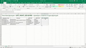 Excel формули и функции: Функции LEFT, RIGHT, LEN и MID - примери с няколко функции във формула | Аула урок