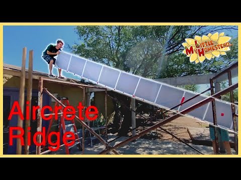 Building Foamcrete Ridge For Outdoor Patio Cover & Aircrete Rafters | Weekly Peek Ep311
