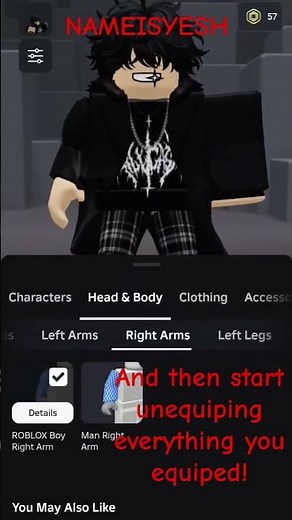 How to get full blocky avatar| NAMEISYESH #roblox #shorts