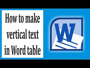 Step-by-Step Guide to make vertical text in Word table #86