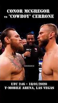 Conor McGregor vs "Cowboy" Cerrone | UFC 246 #ufc #mma #mmafighter #mmahighlights