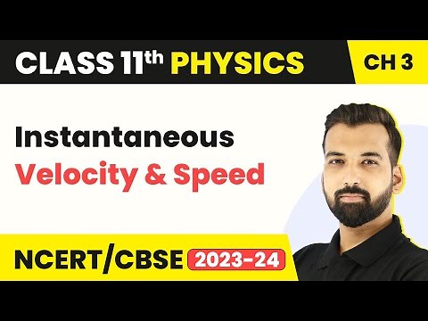 Class 11 Physics Chapter 3 | Instantaneous Velocity and Speed - Motion in Straight Line