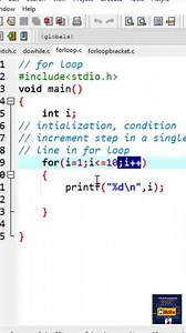 how to write for loop in C Language | For loop in C