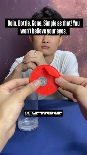 This classic sleight-of-hand magic trick is guaranteed to make you do a double-take! Watch as the performer makes a coin vanish while the bottle remains completely sealed. Is it a secret compartment? Hidden strings? Or just pure magic? No camera tricks, just an amazing performance! This is one you’ll want to rewatch in slow motion to try and figure out! #magictrick #sleightofhand #cointrick #magician #illusion #mindblown #viralvideo #unexpected #howdidhedothat #satisfying #reaction #fyp #foryoup