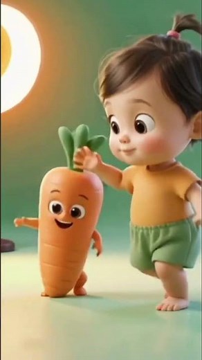 Happy Veggie Dance! | Fun 3D Toddler Learning Video#kids short video#3D kids animation