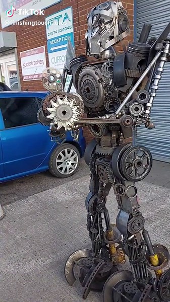 Boris the Robot: A Sculpture from Car Parts