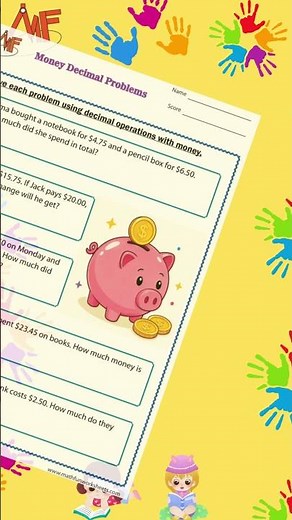 Decimal Word Problems Worksheets | Free Printable Math Practice for Students