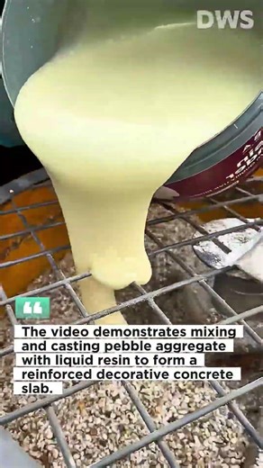 Amazing Resin Pebble Concrete Flooring | Strong Decorative Floor Casting Process