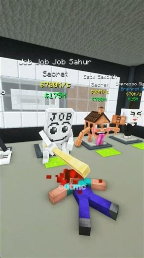 Minecraft Steal A Brainrot Morph Troll 💀#shorts