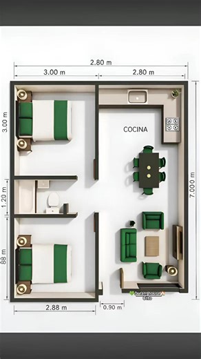 44K views · 640 reactions | Cozy 2 Bedroom floor Plan IdeasWhere simplicity meets function — small space, big comfort. #2BedroomLayout #fblifestyle #dreamhome #housedesign #dreamhouse ℂ핣핖핕핚핥 핥할 ℝ핚하학핥핗핦핝 핆함핟핖핣 | Dream House | Facebook