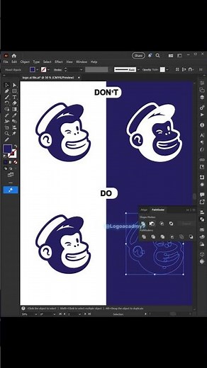 Tips - to properly invert a logo in Adobe Illustrator 2026 #logo_academy