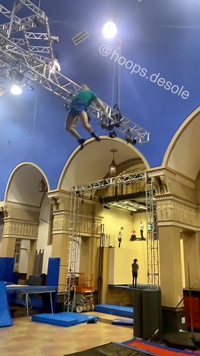 Hoops Désolé Circus | Tuck Arc Full HOOPS #worldfirst #creativeacrobatics #creativeflips #flips #teeterboard #springboard #trampoline #gtramp | Instagram