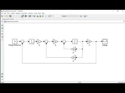 Matlab Boost Converter Control Using Integral State Feedback and Linear Quadratic Regulator (LQR)