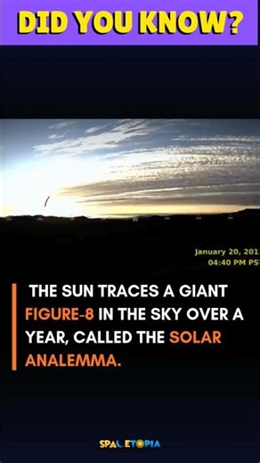 Watch the Sun draw a giant figure-8 in the sky | #didyouknow #solaranalemma #sun #spacefacts