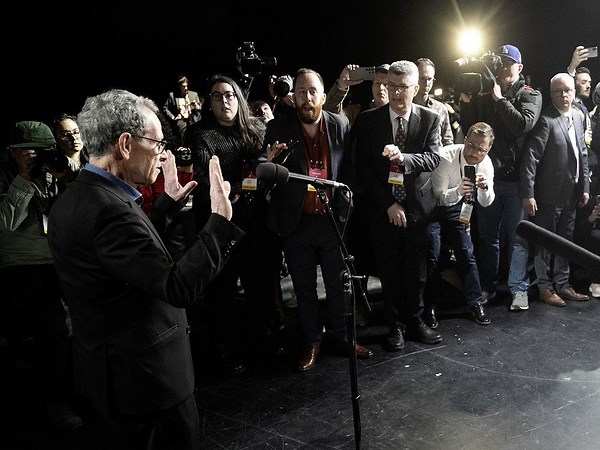 Party leaders didn't take media questions after the English debate. Here's why